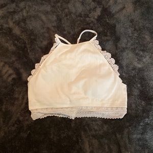 Cute white lace crop top